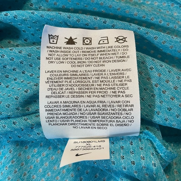 NWT NIKE DRI-FIT City Cool Swoosh Running XL Shirt Orange & Blue Side Pockets - Picture 8 of 12